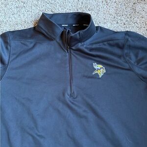 Nike Q-Zip Pullover Sweatshirt Minnesota Vikings Football NFL XL Black